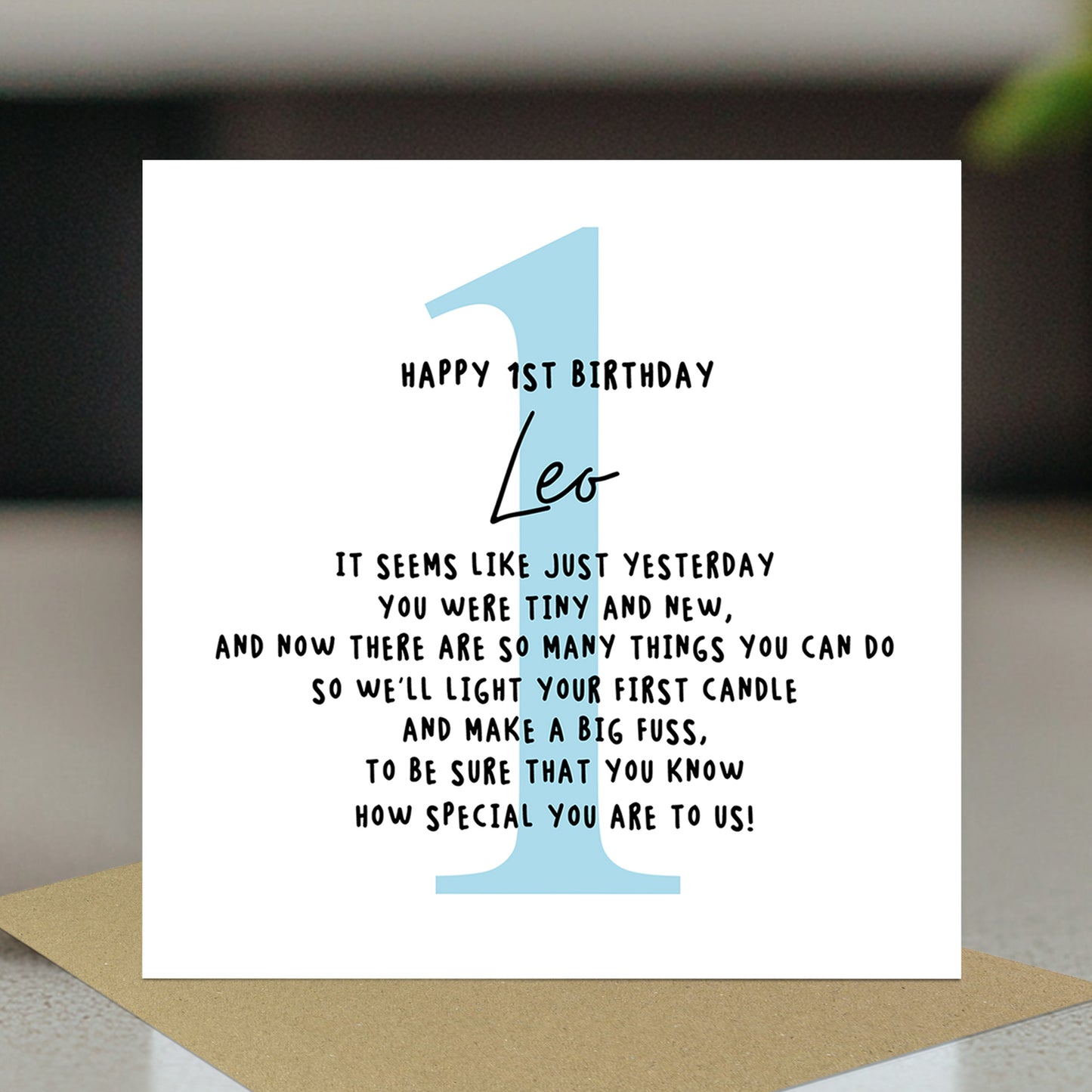 Personalised Happy 1st Birthday Card Son Grandson Nephew Godson