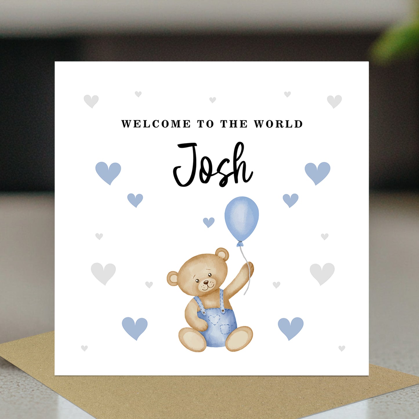 New Baby Card Welcome To The World Card Personalised