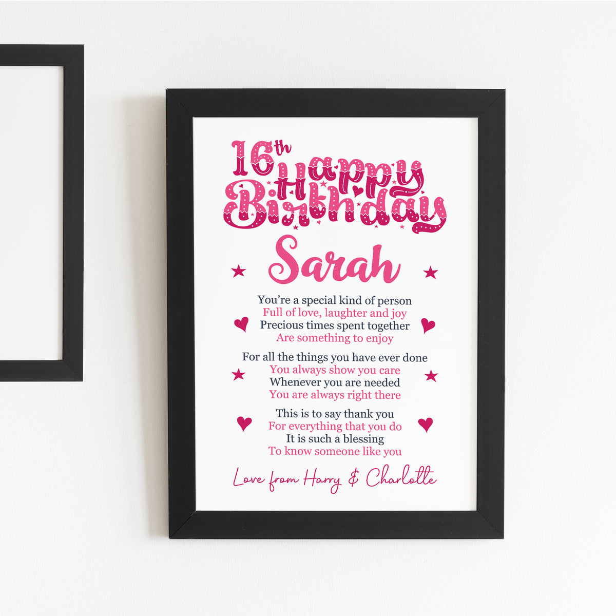PERSONALISED 16th Birthday Gifts For Her Gift For Daughter