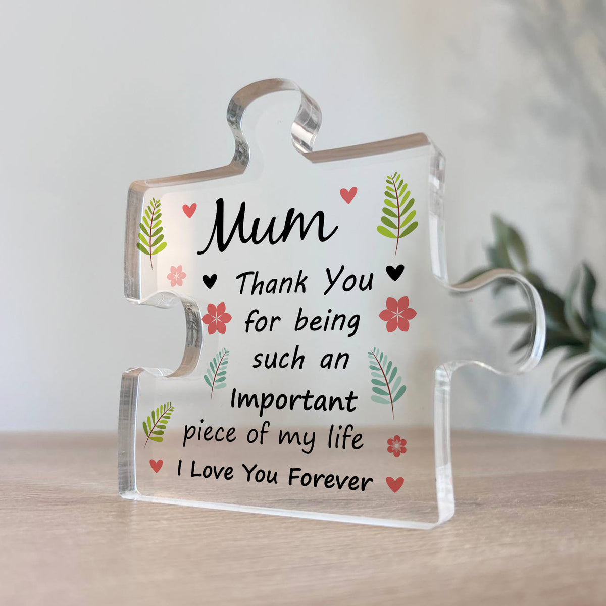 Gifts For Mum Acrylic Puzzle Piece Best Mum Gifts from Daughter