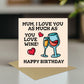 Mum Birthday Card Funny, Birthday Card Mum, Mum Birthday Card