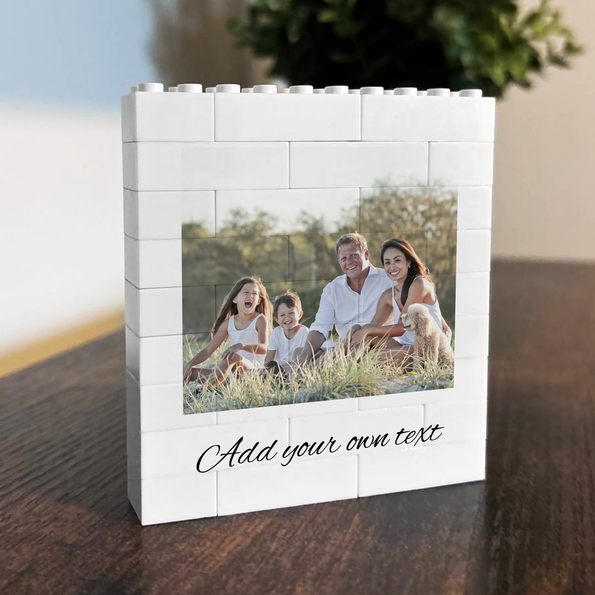 Personalised Any Photo Text Brick Photo Block Gift for Boyfriend