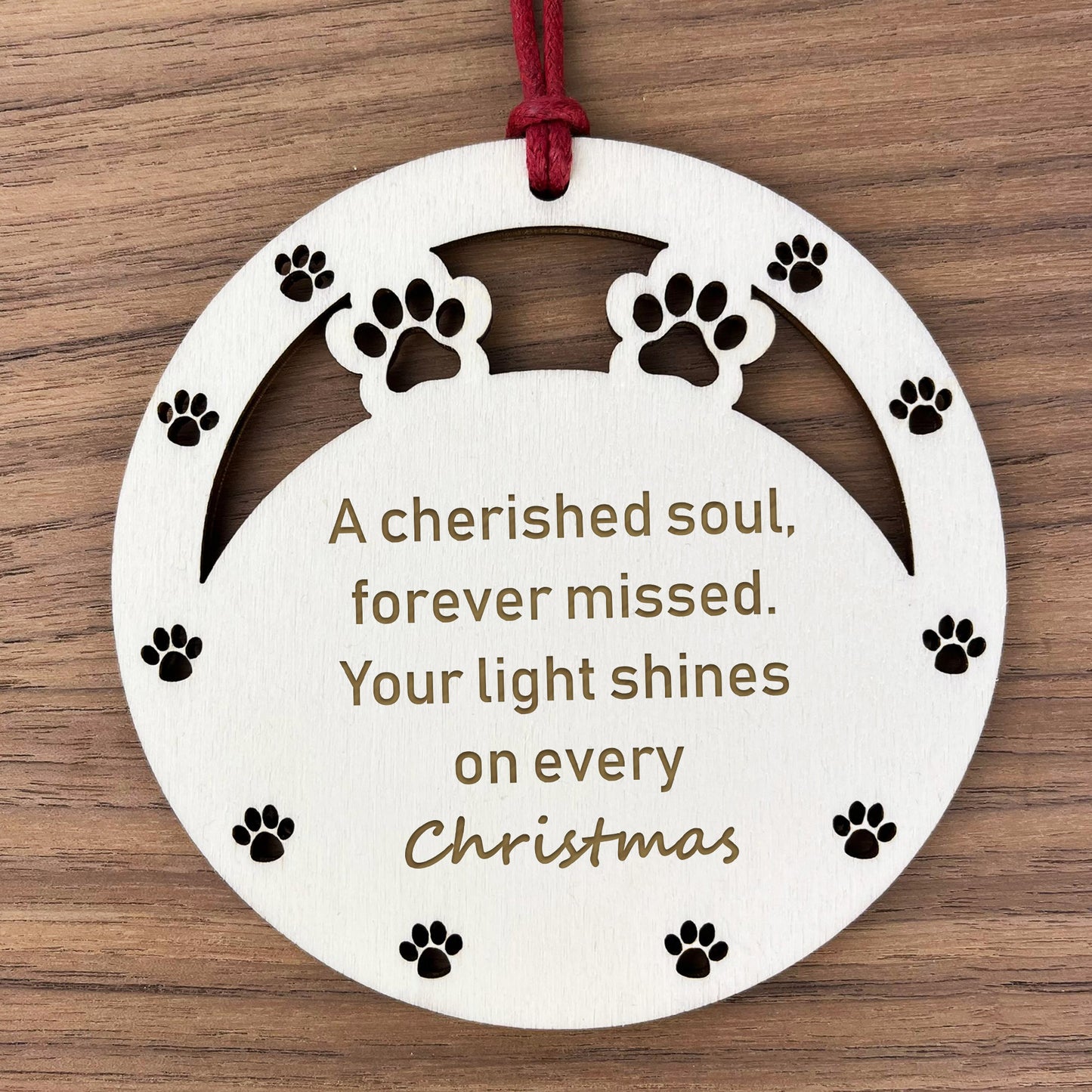 Pet Christmas Bauble Remembrance memorial tree decoration