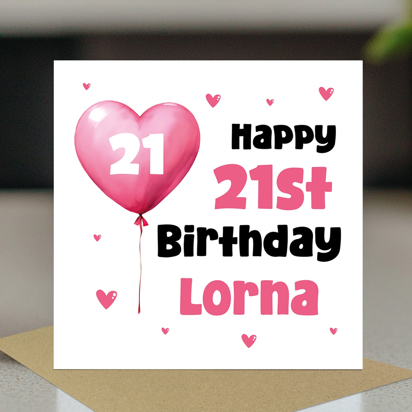 21st Birthday Card For Girls Personalised 21st Birthday Card