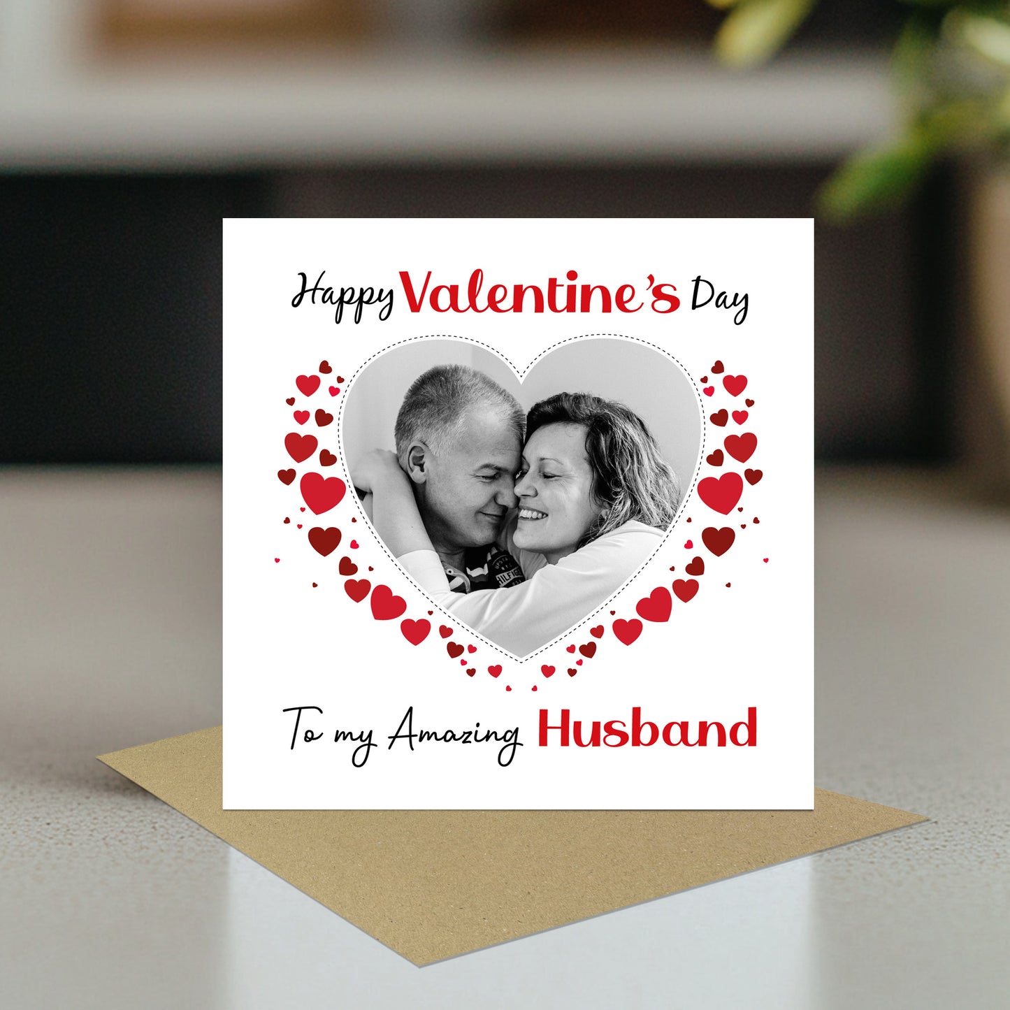 Valentines Day Personalised Photo Valentines Day Card To Husband