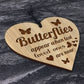 Memorial Gift Hanging Heart Plaque Butterly Memorial Sign