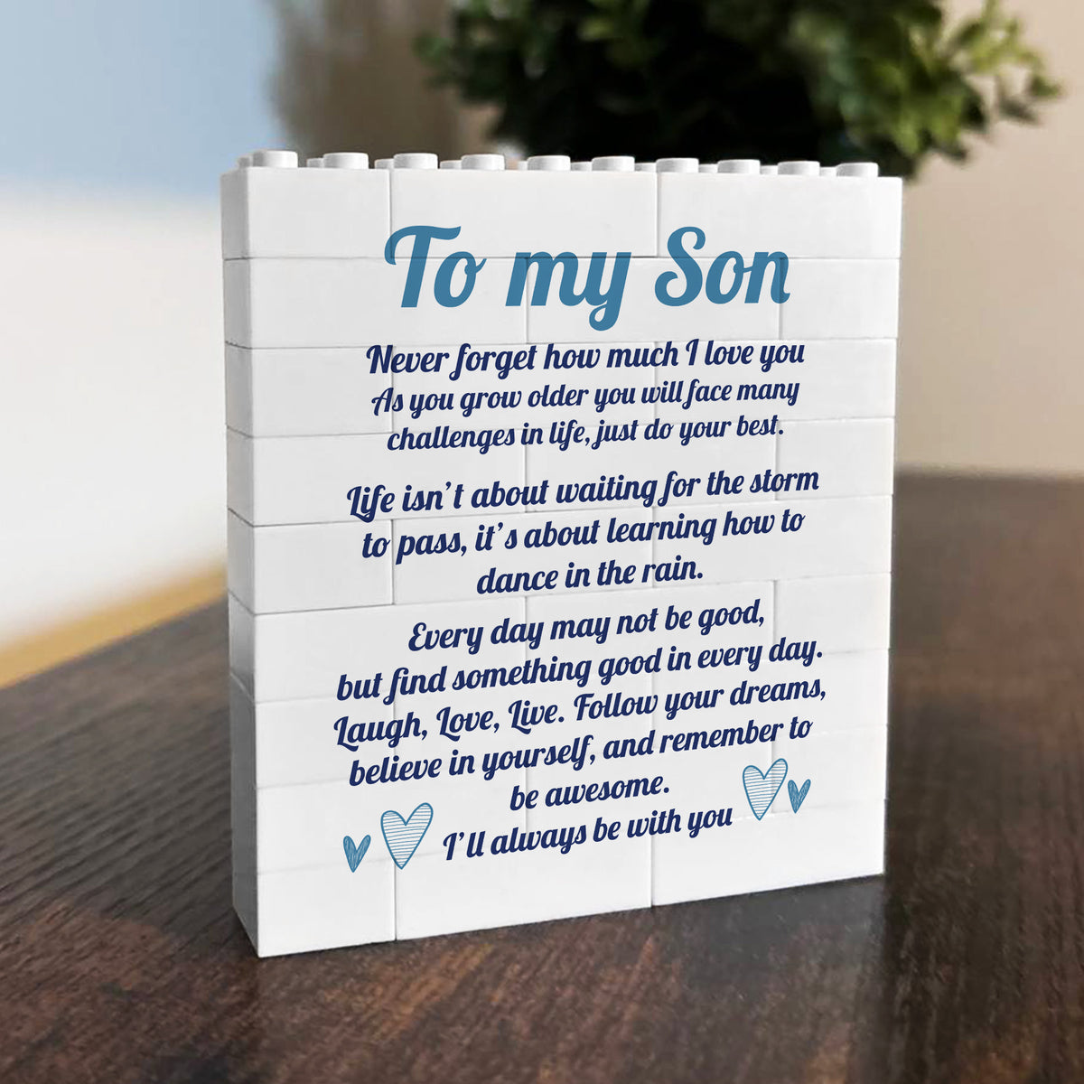 My Son Sentimental Gift Poem Building Block Son Gift From Mum