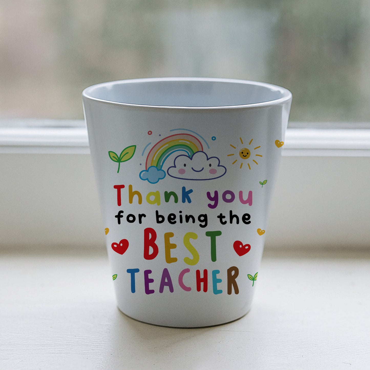 BEST TEACHER GIFT Plant Pot 10cm x 9cm Thank You Gift