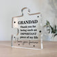 Grandad Puzzle Acrylic Plaque Gifts for Grandad Christmas