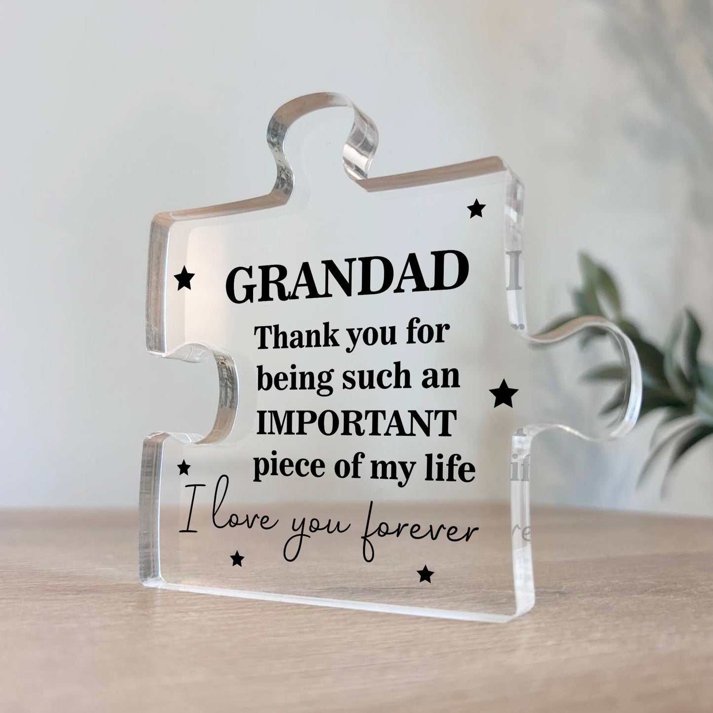 Grandad Puzzle Acrylic Plaque Gifts for Grandad Christmas