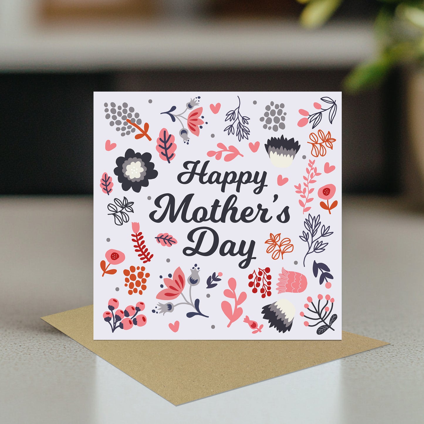 Mum Mothers Day Card Happy Mothers Day Card 14.5x14.5cm