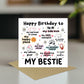 My Bestie Birthday Card Friendship Card For Friends Funny