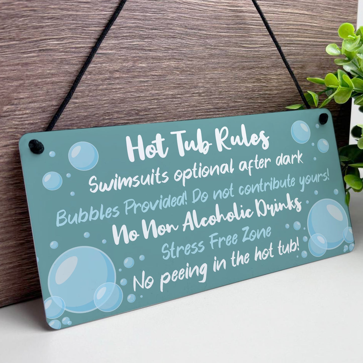 Funny Hot Tub Sign For Outside Hanging Shed Plaque Yard Garden