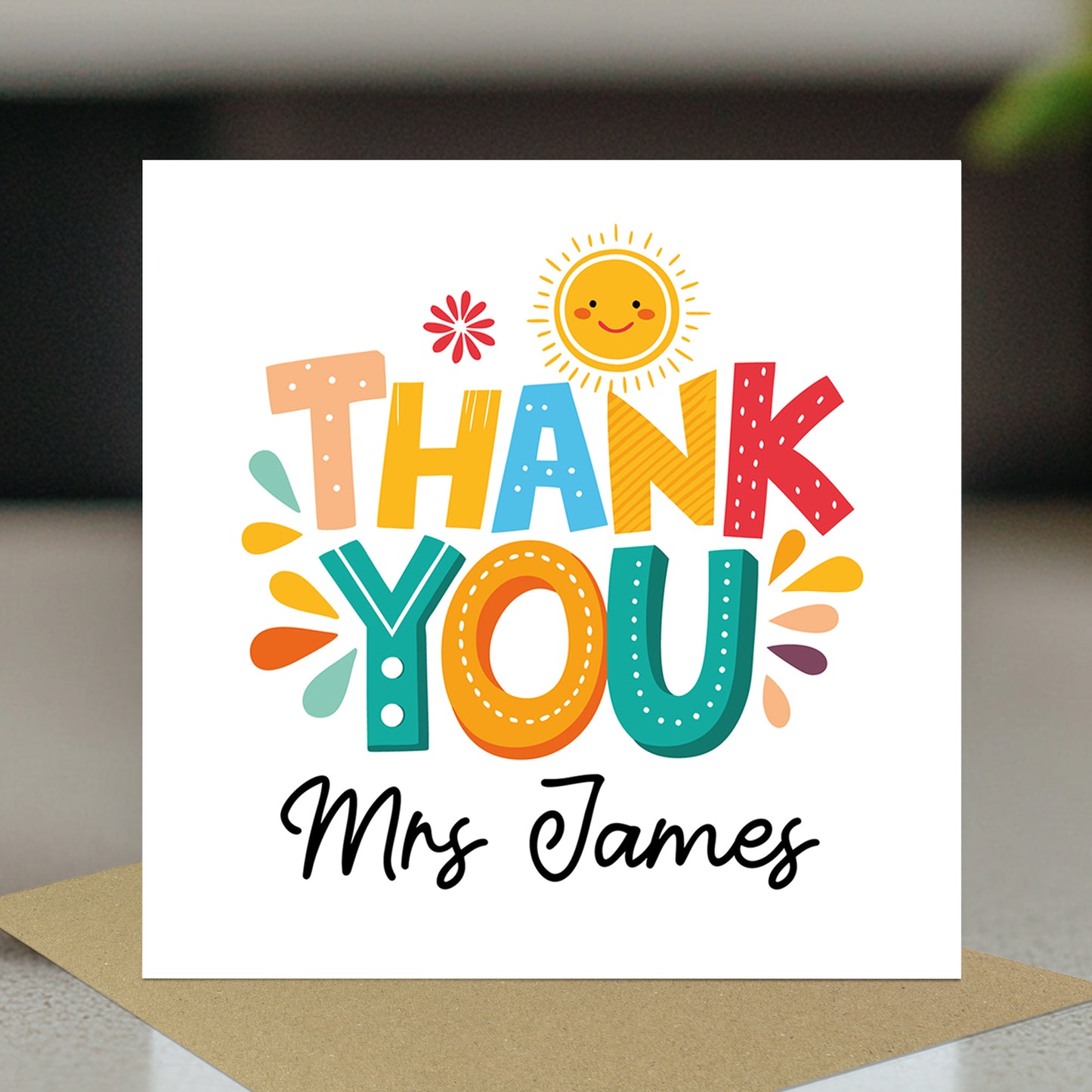 Personalised Thank You Card For Teachers Nursery School Teacher