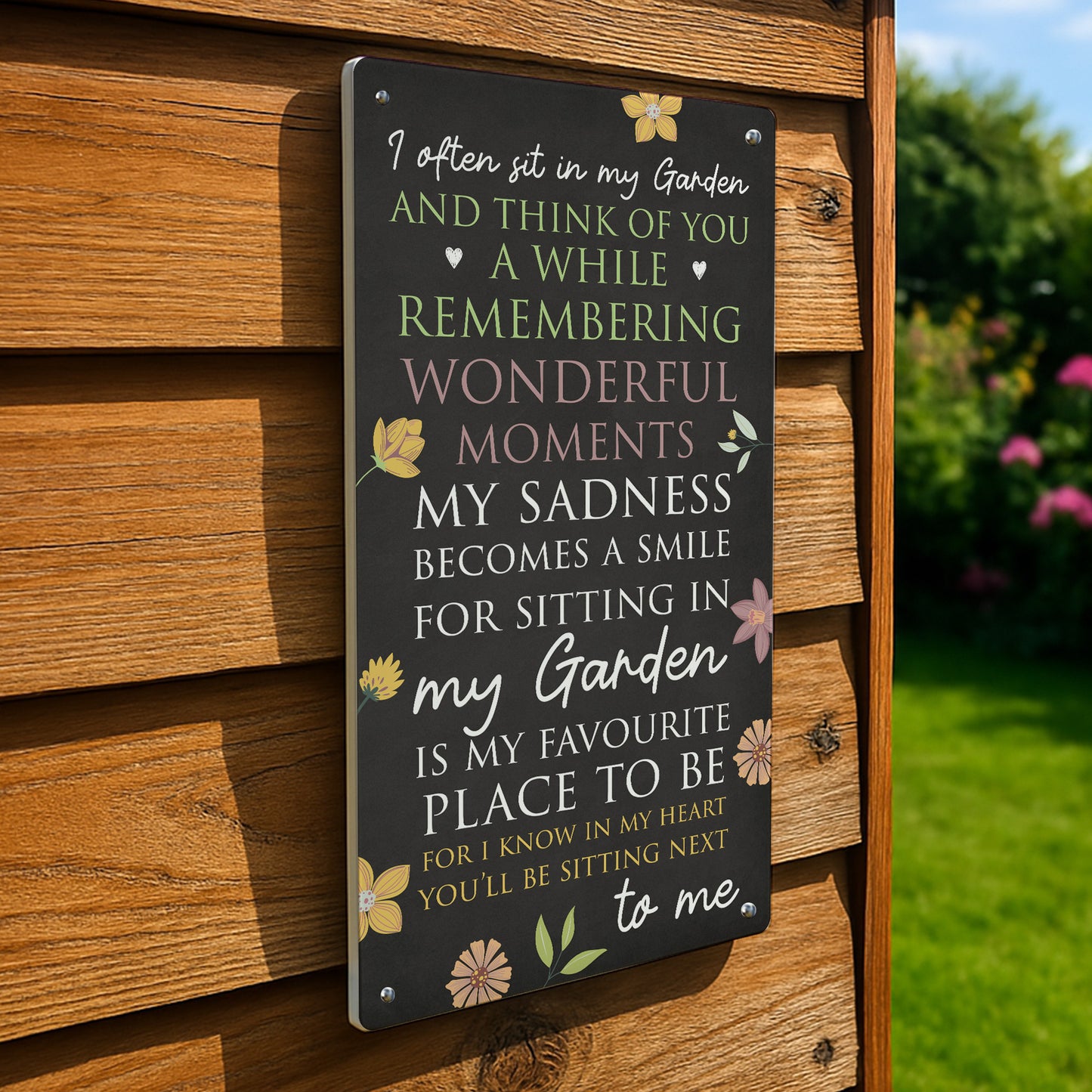 Garden Memorial Plaque For Summer House Garden Shed Sign