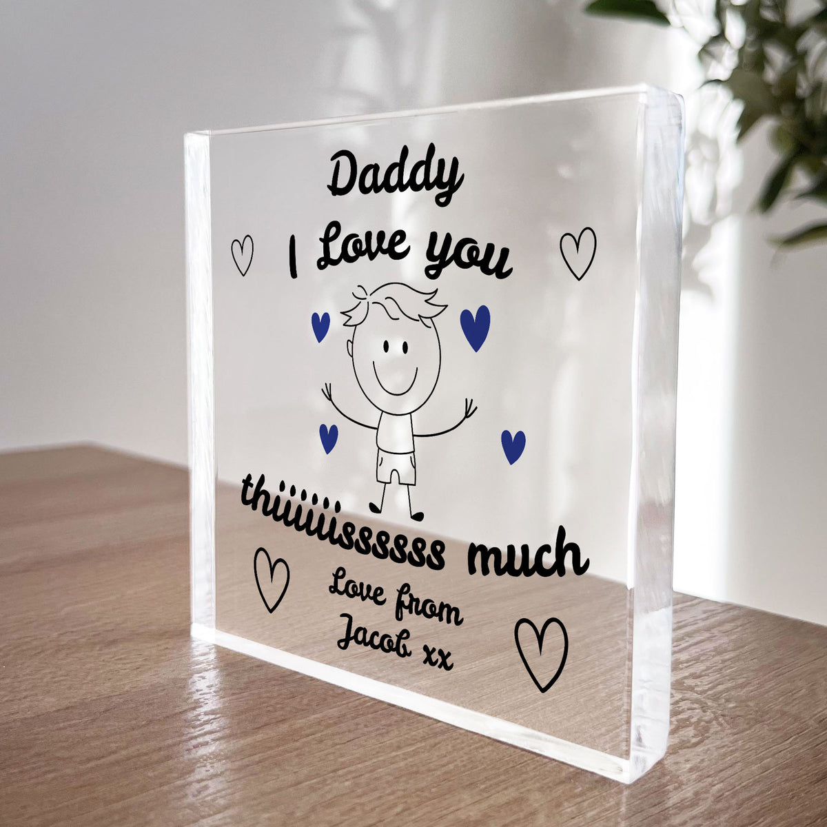 Gift For Dad Daddy I Love You This Much From Son Personalised