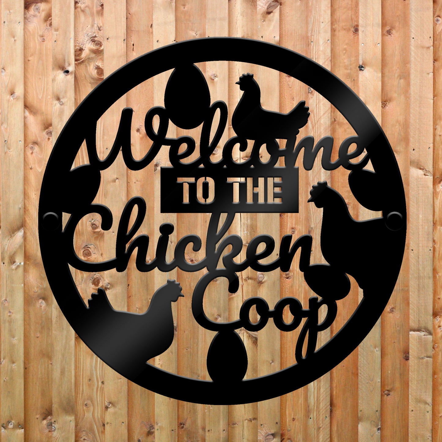 Chicken Coop Sign Wall Mounted Chicken Coop Decor Plaque 35x35cm