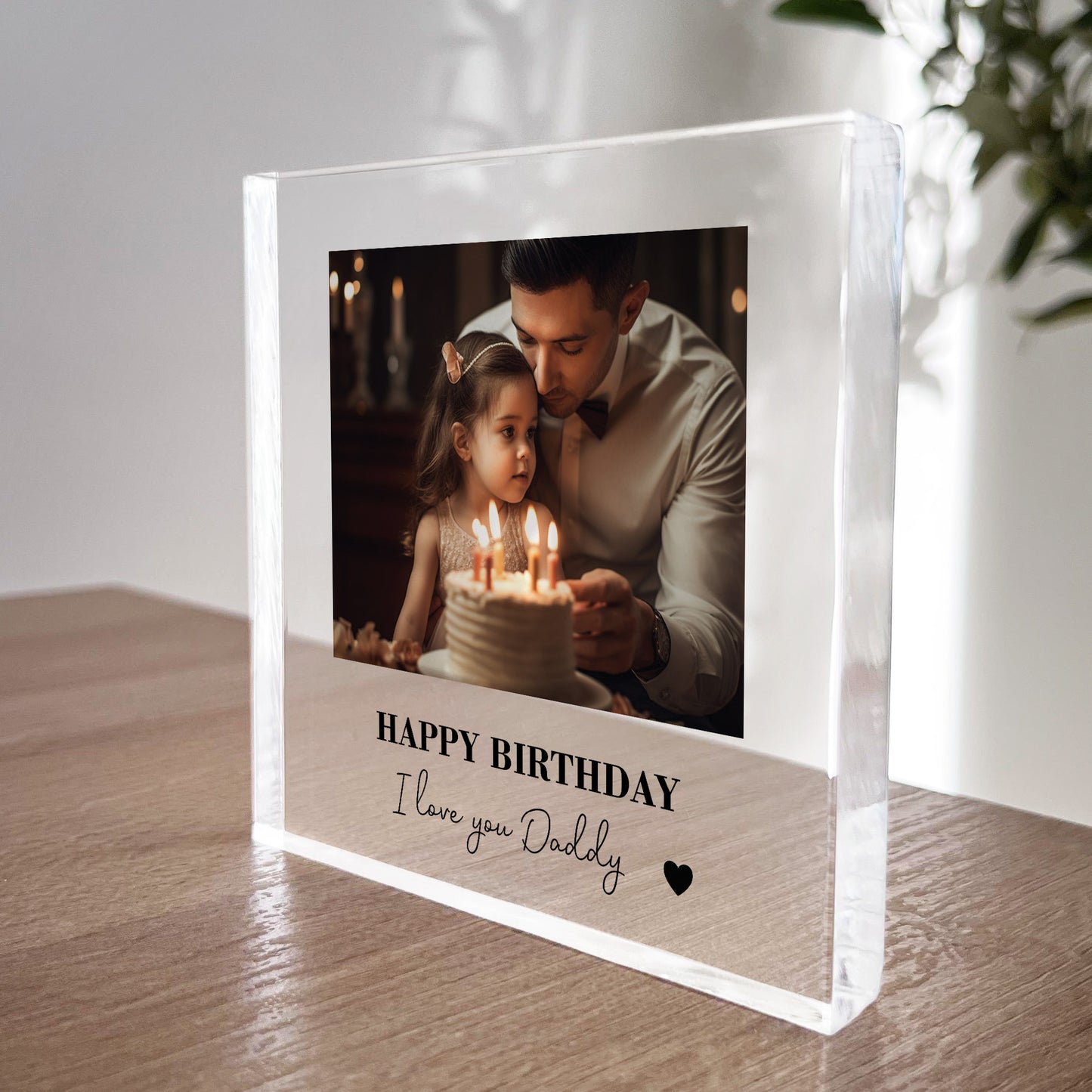 Birthday Gift For Daddy Personalised Photo Block Gift For Daddy