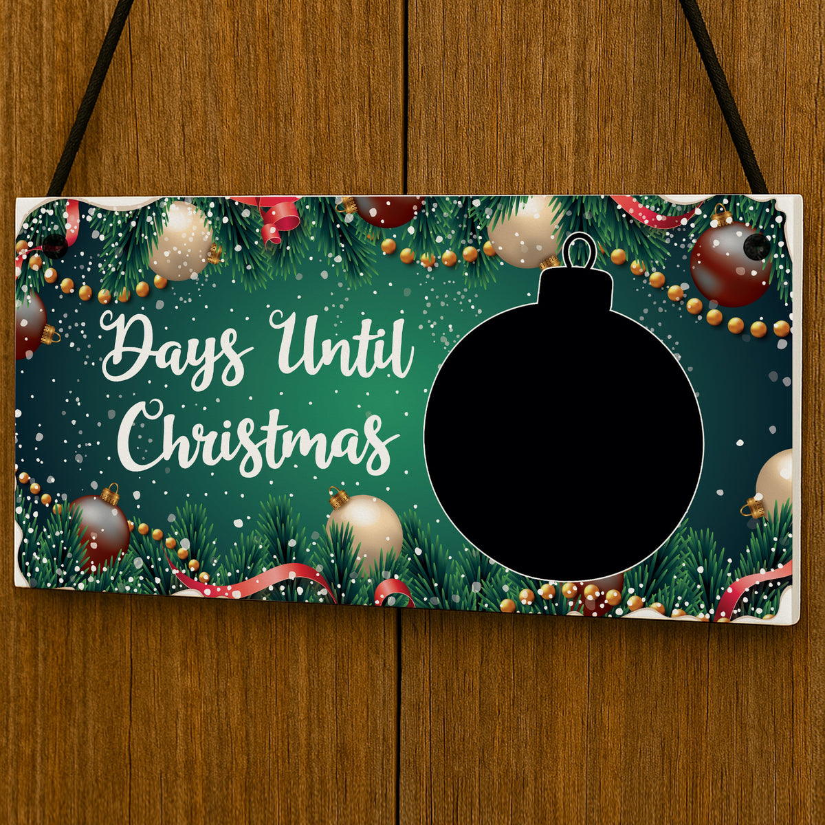 Days Until Christmas Countdown Plaque For Home Kids Children