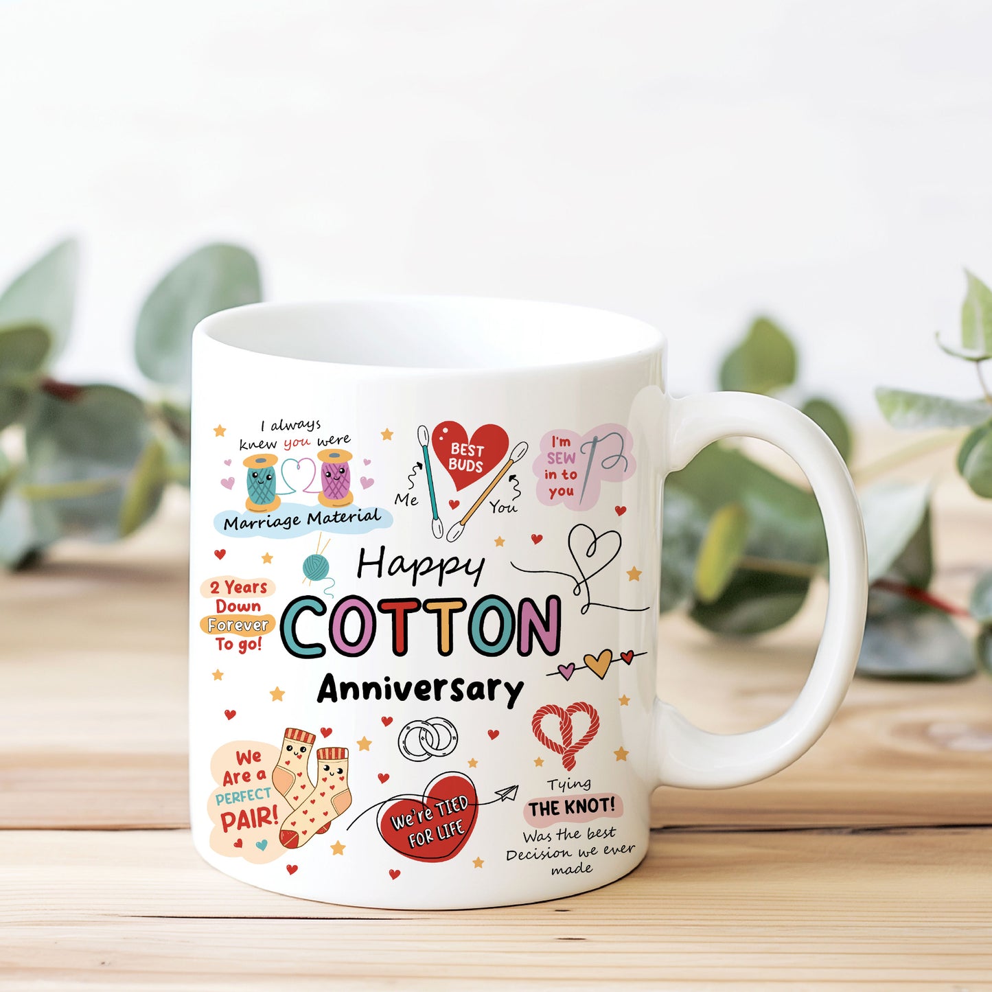 Funny Mug For 2nd Anniversary Gift For Her For Him Gift For Wife