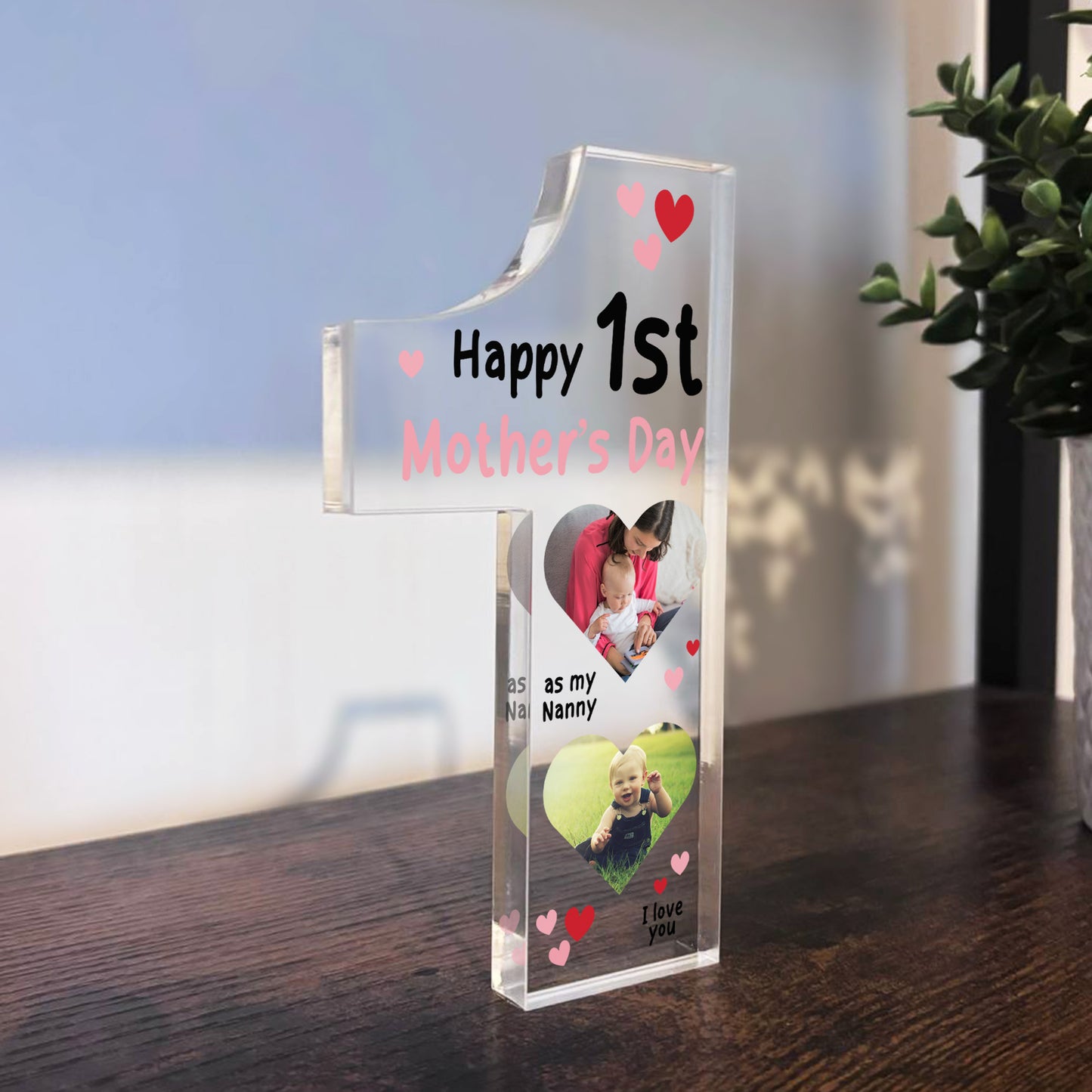 Personalised 1st Mothers Day Gift Photo Plaque Gift For Nanny