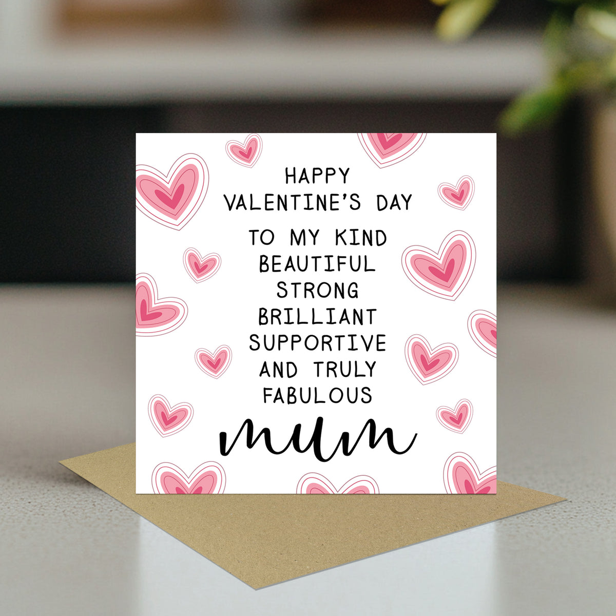 Valentines Card For Mum, Mum Valentine Card, Mum Valentines Card