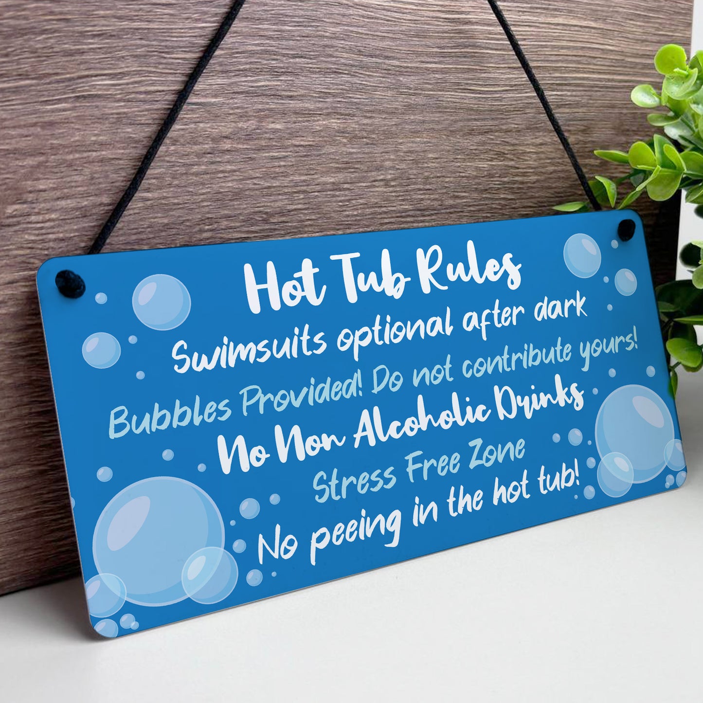 Hot Tub Rules Sign For Outside Hanging Shed Plaque Yard Sign