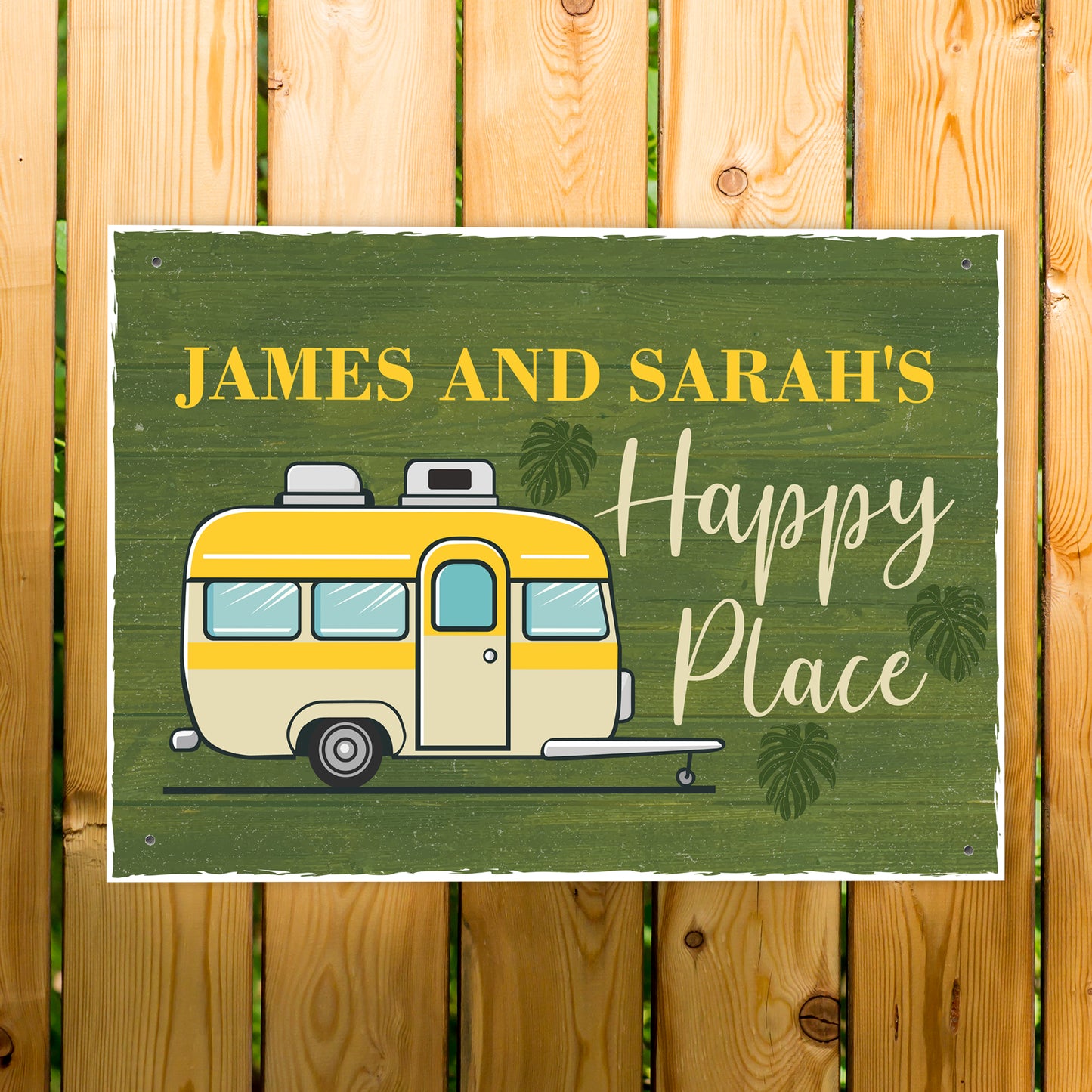 Gift For Caravan Personalised Caravan Sign Happy Place Sign