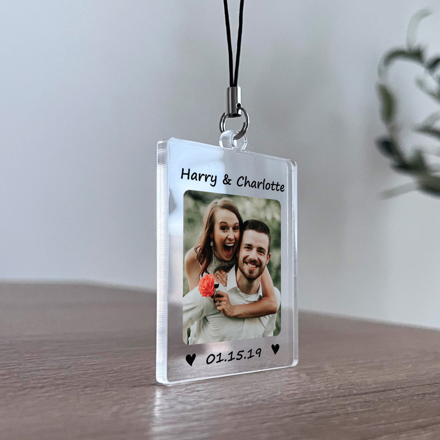 Custom Couple Keychain Personalised Gift For Boyfriend Wife