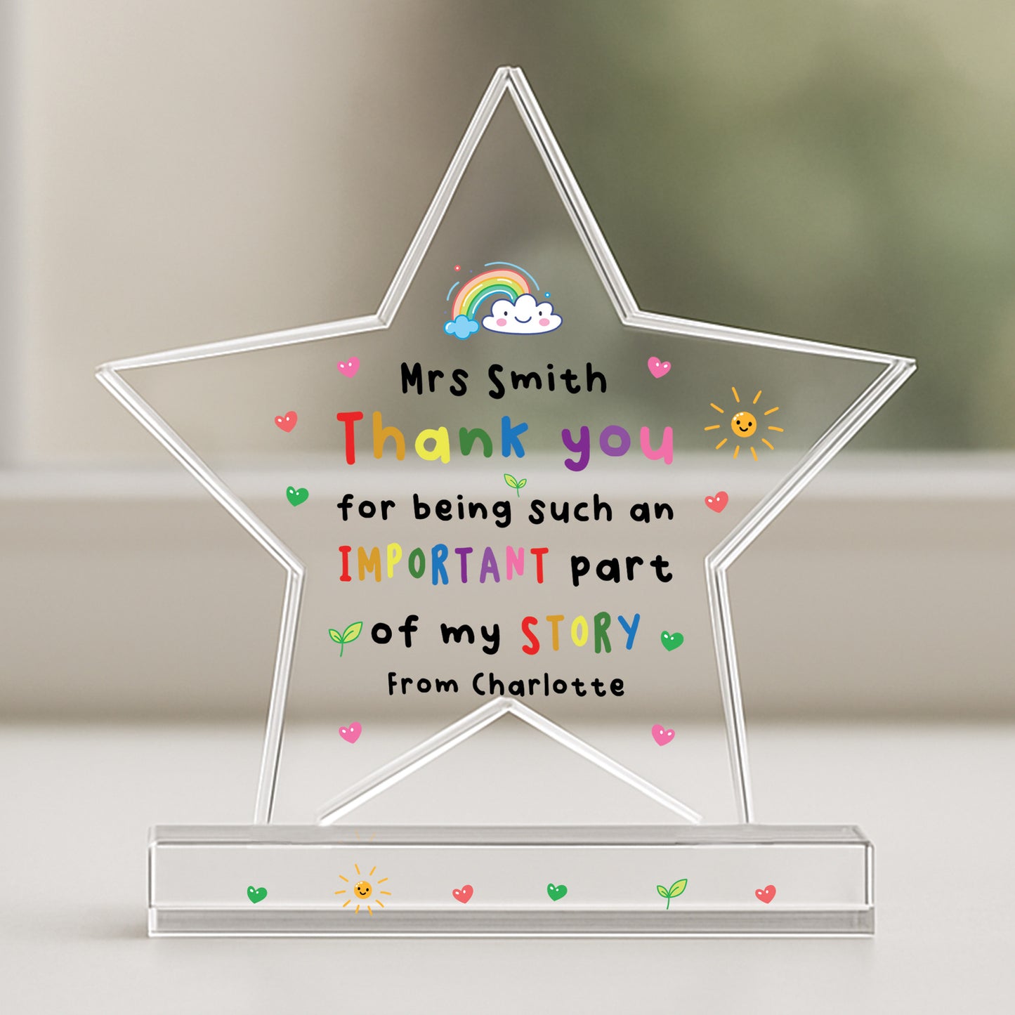 PERSONALISED Thank You Gift For Teacher Assistant Keyworker