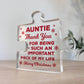 Gifts For Auntie Thank You Important Piece Of My Life