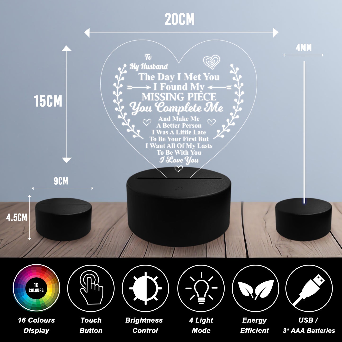Gifts For Husband Acrylic Night Light Birthday Gifts For Him