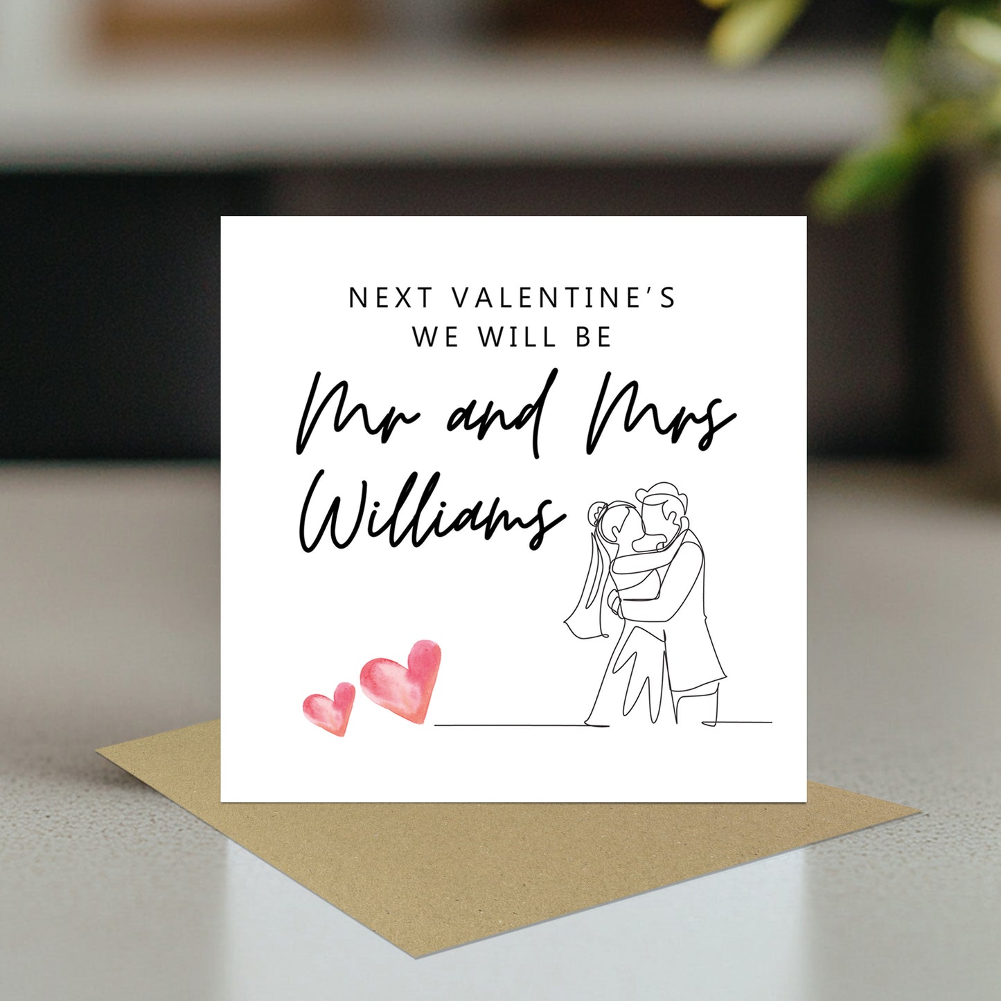 Personalised Valentines Card For Husband Wife To Be