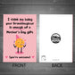 Funny Mothers Day Card For Nan Joke Nan Card Nan Card