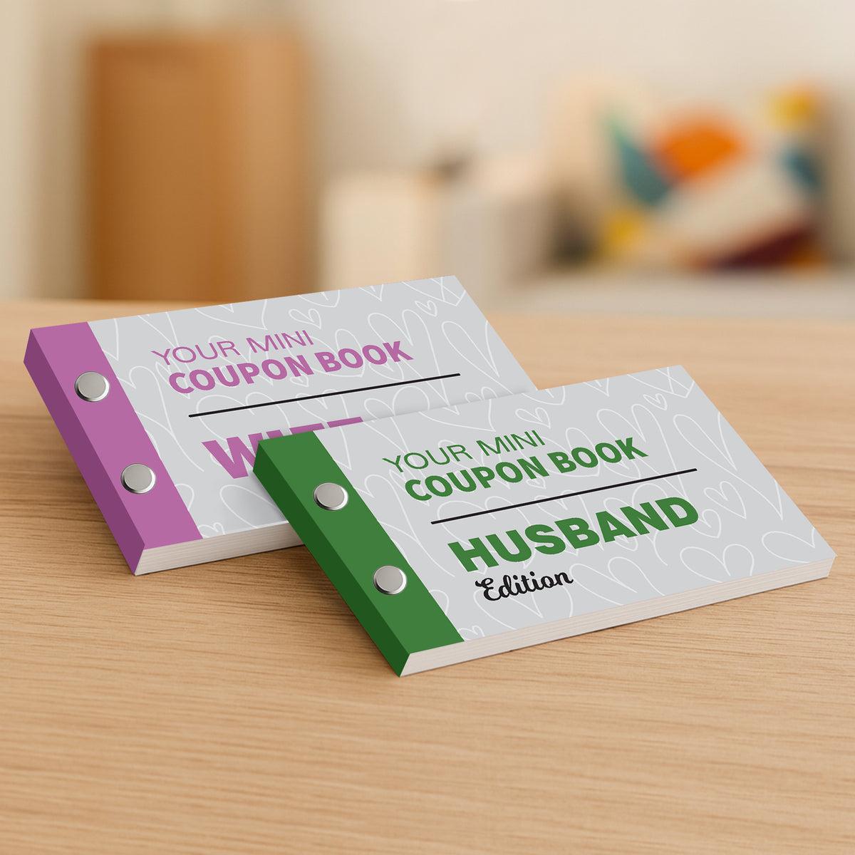 Husband and Wife Coupon Book Bundle of 2 Novelty Gifts Couple