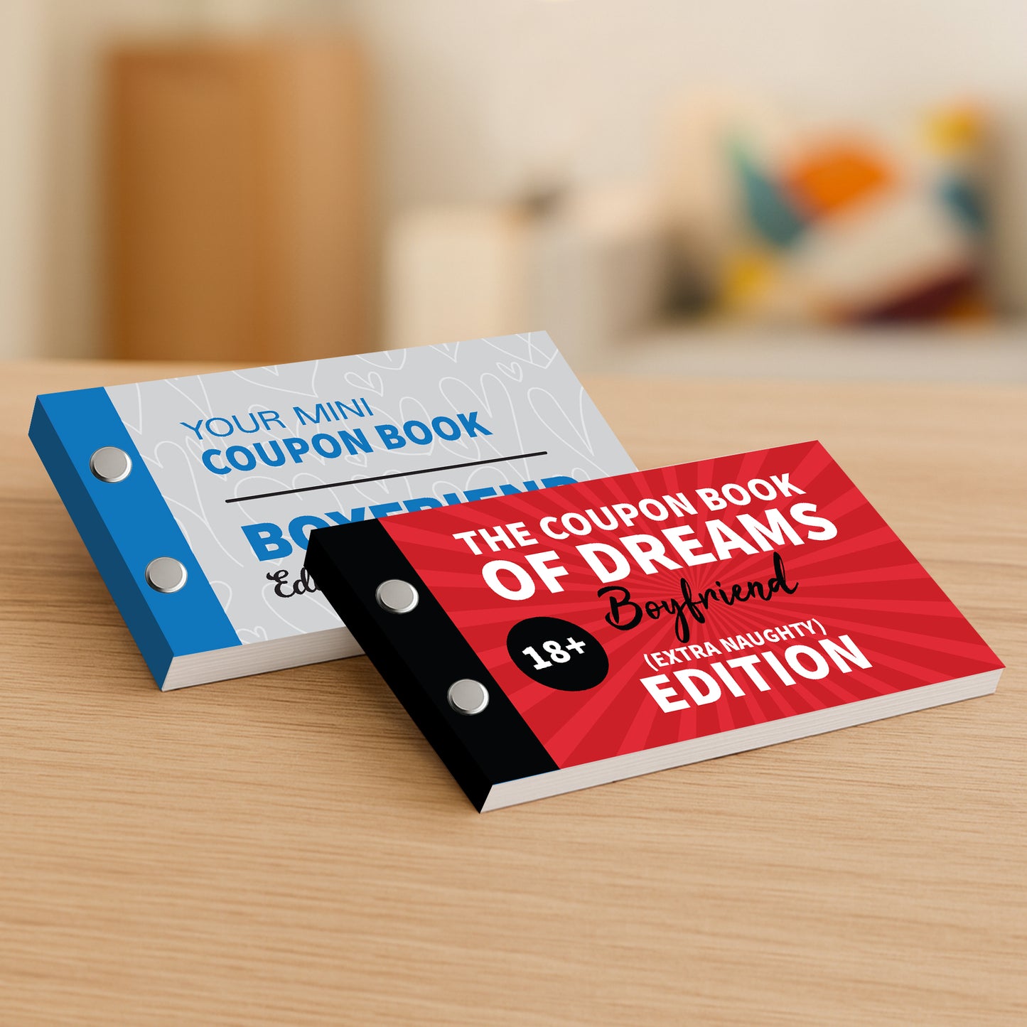 Anniversary Gift For Boyfriend Birthday Bundle of 2 Coupon Books