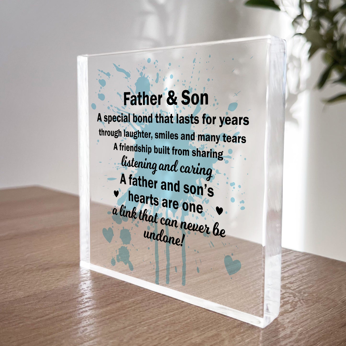Father and Son Plaque Dad and Son Gifts Fathers Day Gift for Dad