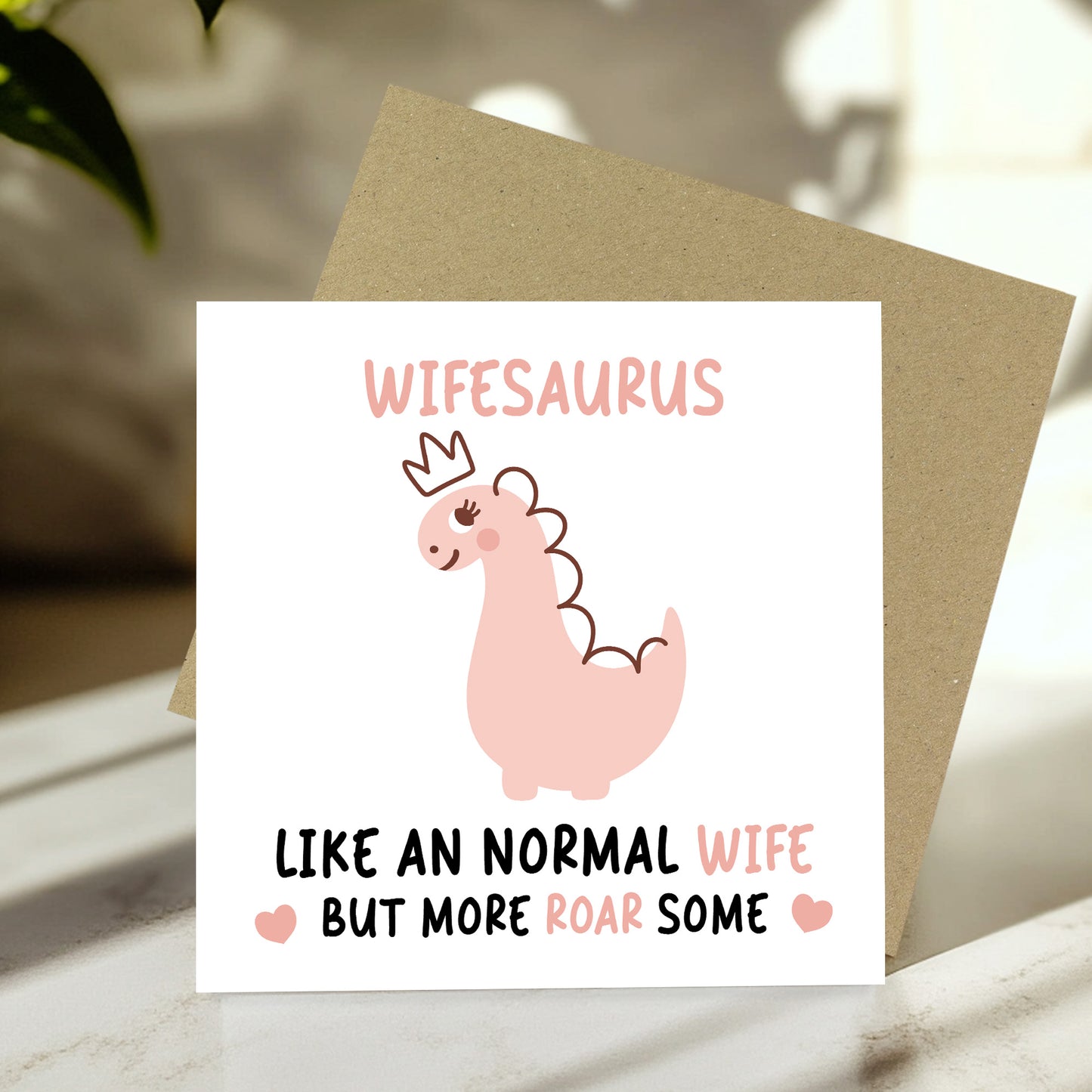 Wife Birthday Card for Her Wifesaurus Wife Card For Anniversary