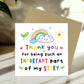 Thank You Cards for Teacher Important Part Of My Story