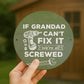 Funny Gift For Grandad For Birthday Fathers Day Cant Fix It