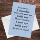 FUNNY ANNIVERSARY CARD For Boyfriend Girlfriend Husband