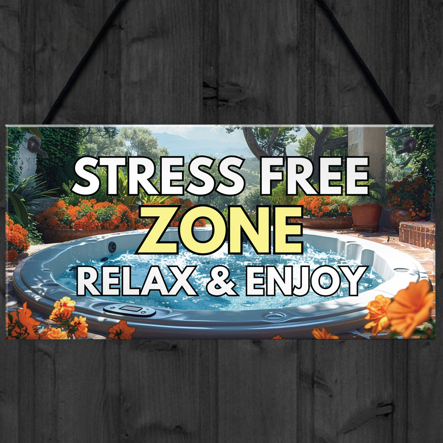 Hot Tub Stress Free Zone Novelty Hot Tub Accessories For Garden