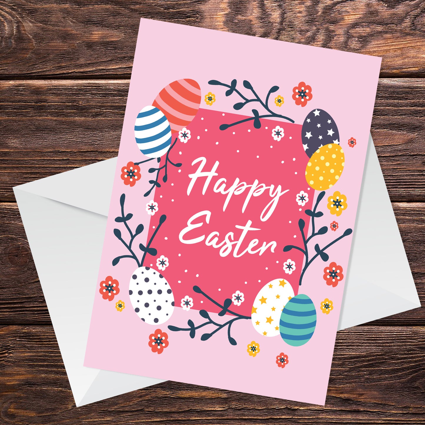 Happy Easter Greetings Card For Kids Children Students Teacher