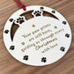 Pet Memorial Wooden Engraved Christmas Tree Bauble Decoration