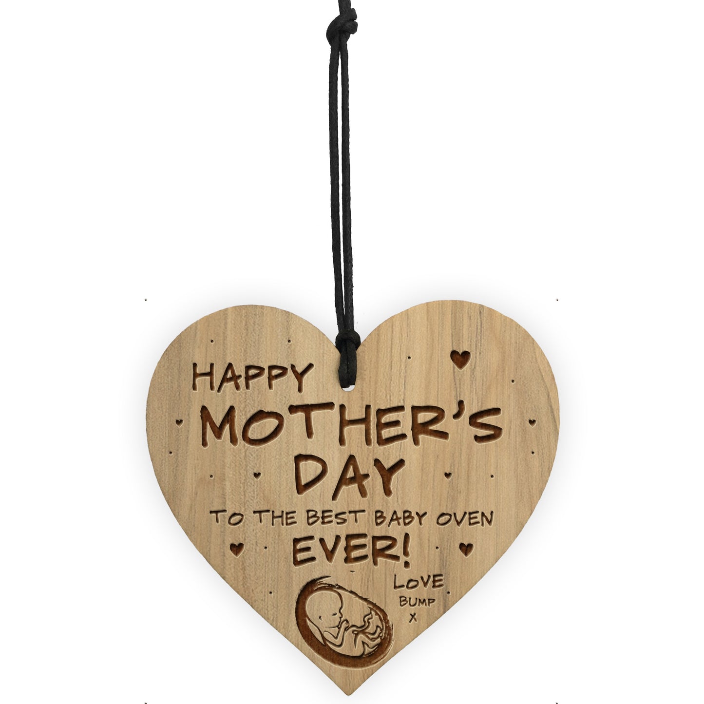 Mothers Day Gift From Bump Wood Heart Best Baby Oven Mum To Be