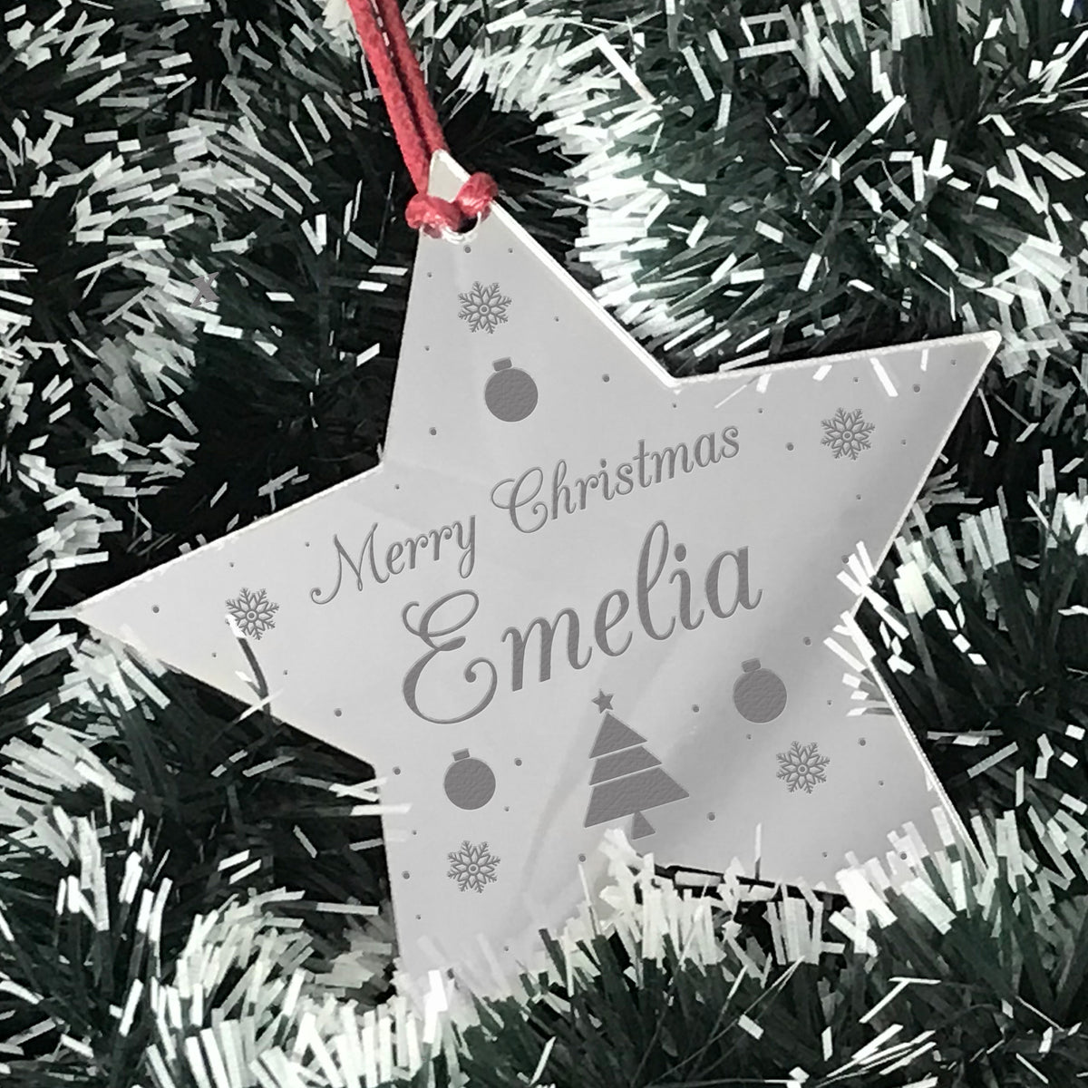 Personalised Christmas Bauble For Daughter Son Acrylic Decor