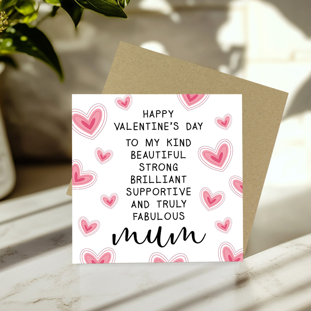 Valentines Card For Mum, Mum Valentine Card, Mum Valentines Card