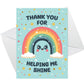 Teacher Thank You Card Multipack of 6 End of Term Leaving School