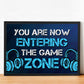 Gaming Sign Framed Wall Art For Boys Bedroom Games Room