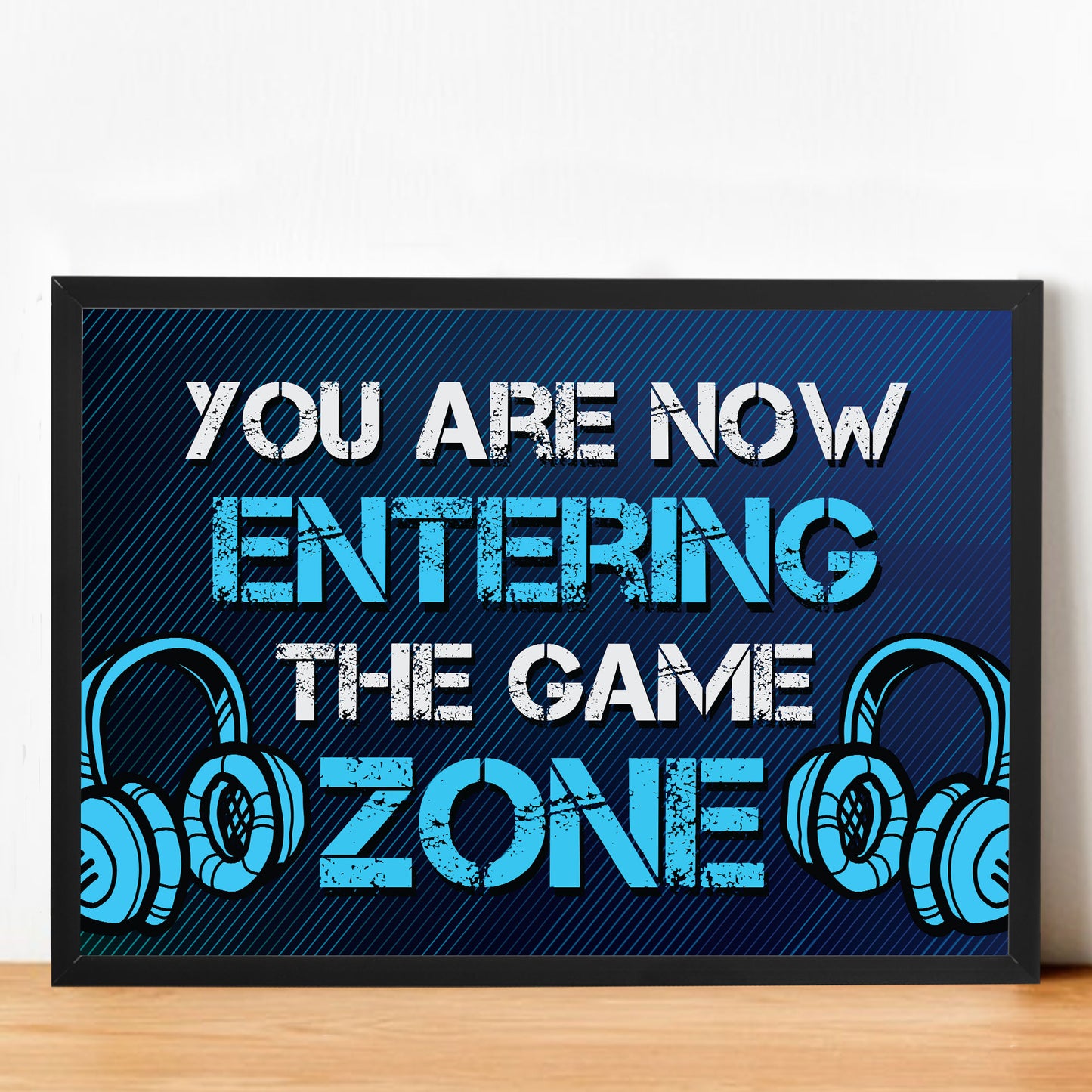 Gaming Sign Framed Wall Art For Boys Bedroom Games Room